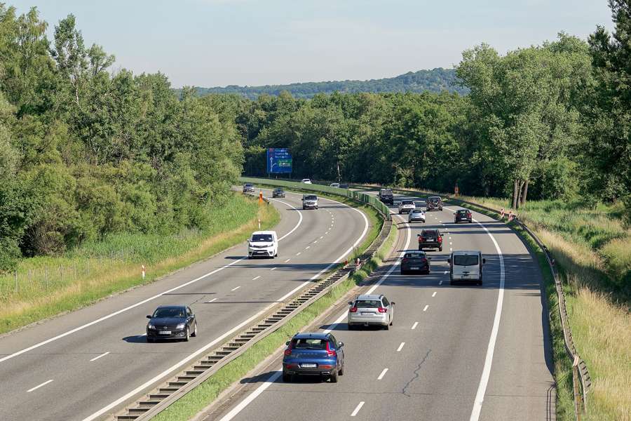 The A4 motorway near Krakow, part of Poland fast-road network with a 140 km/h limit