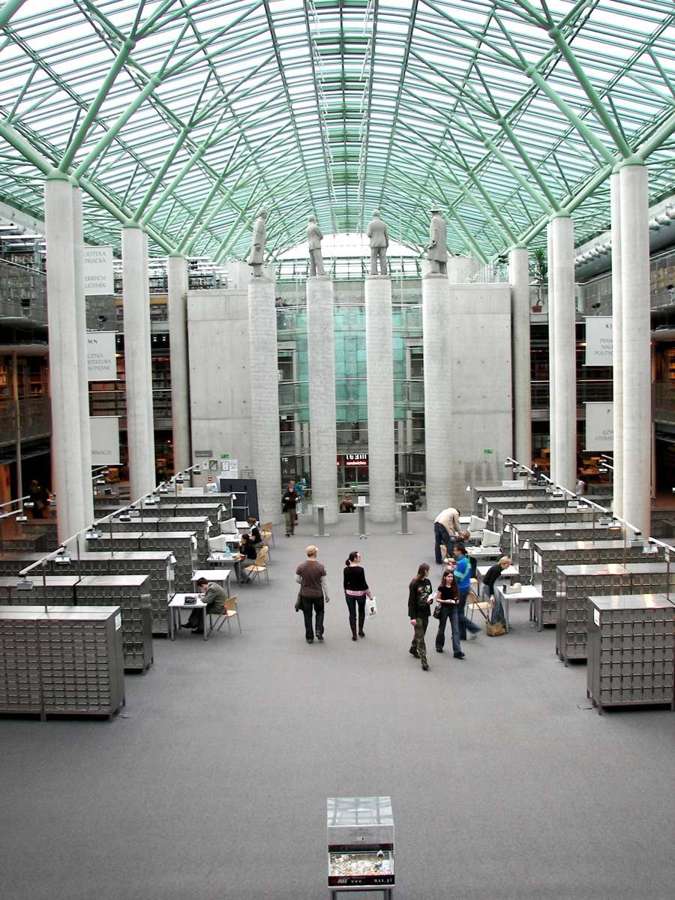 University of Warsaw library main hall
