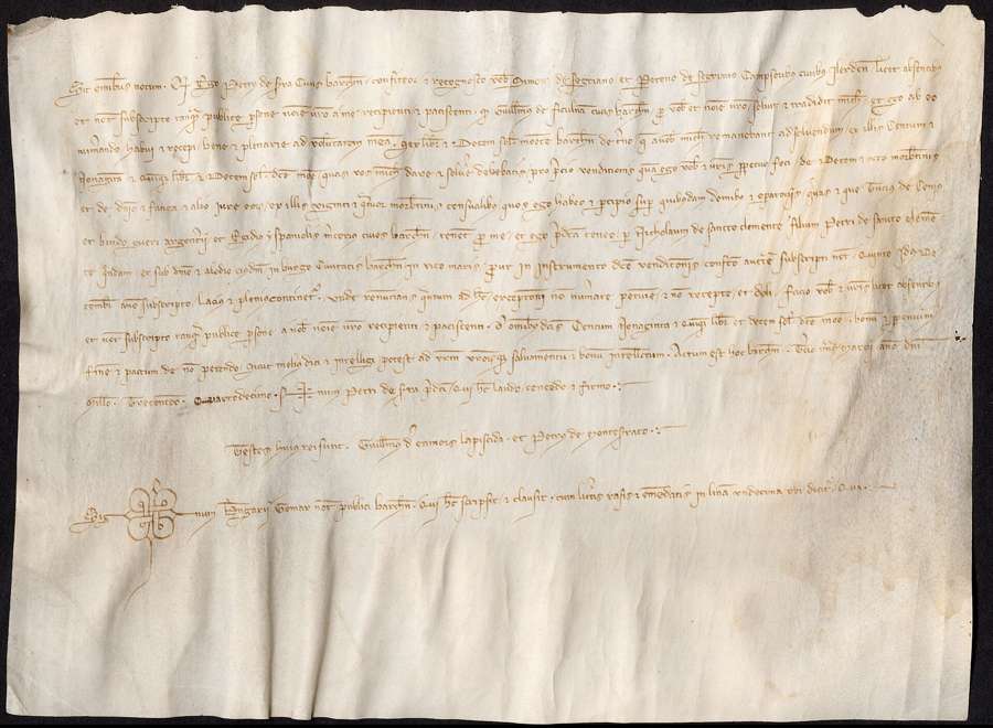 A notarial deed from 1314 - notaries have certified transactions for over 700 years