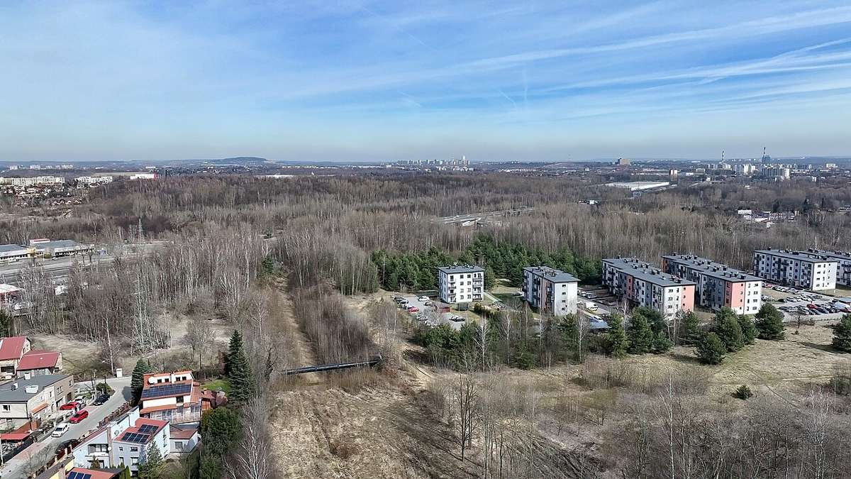 Aerial view of housing estates in Katowice