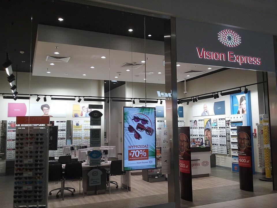 Optical shop in Tomaszow Mazowiecki in October 2022