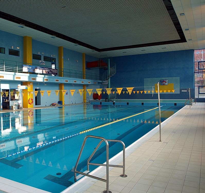 Historical interior of Mewa indoor swimming pool in Gliwice, May 2012