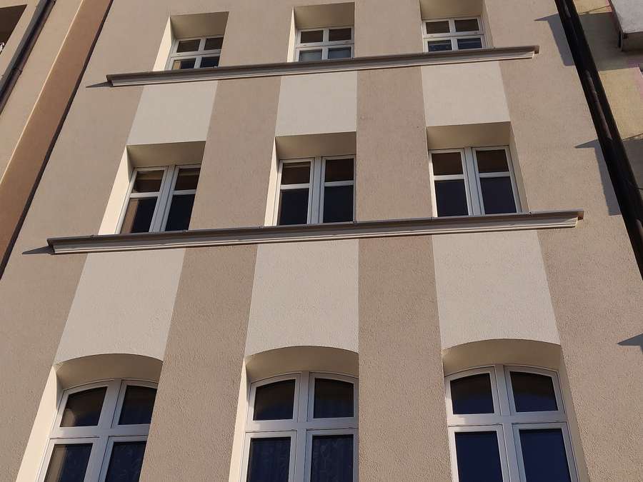 Tenement facade on the market square in Racibórz