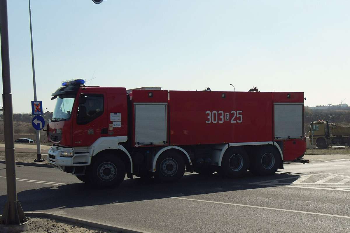 Fire engine in Gdańsk, Poland