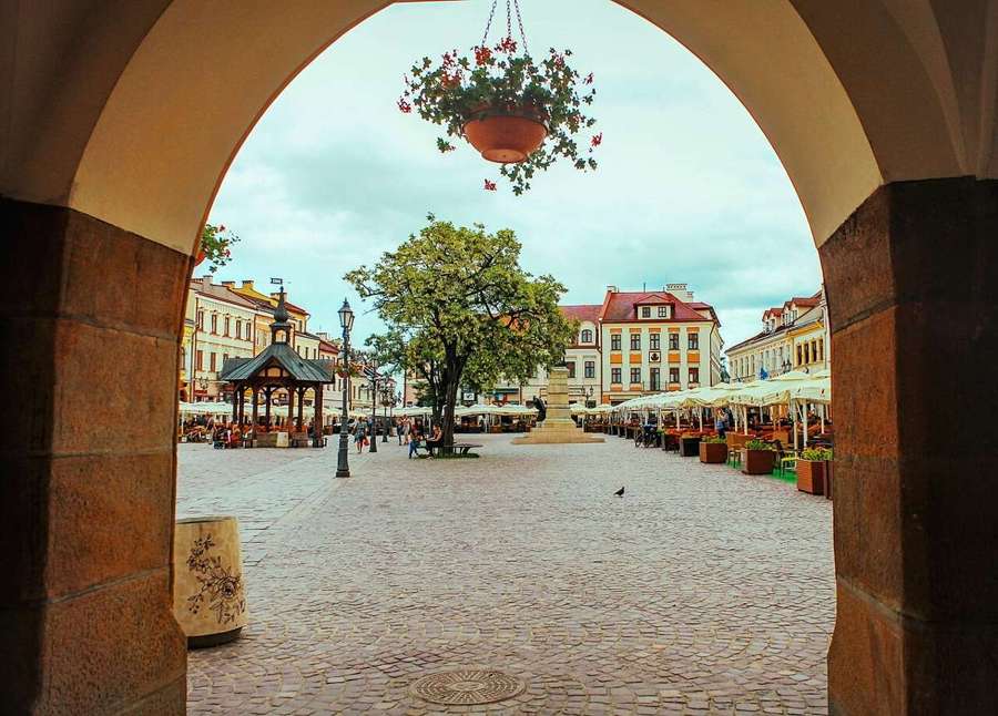View of the market square in Rzeszow