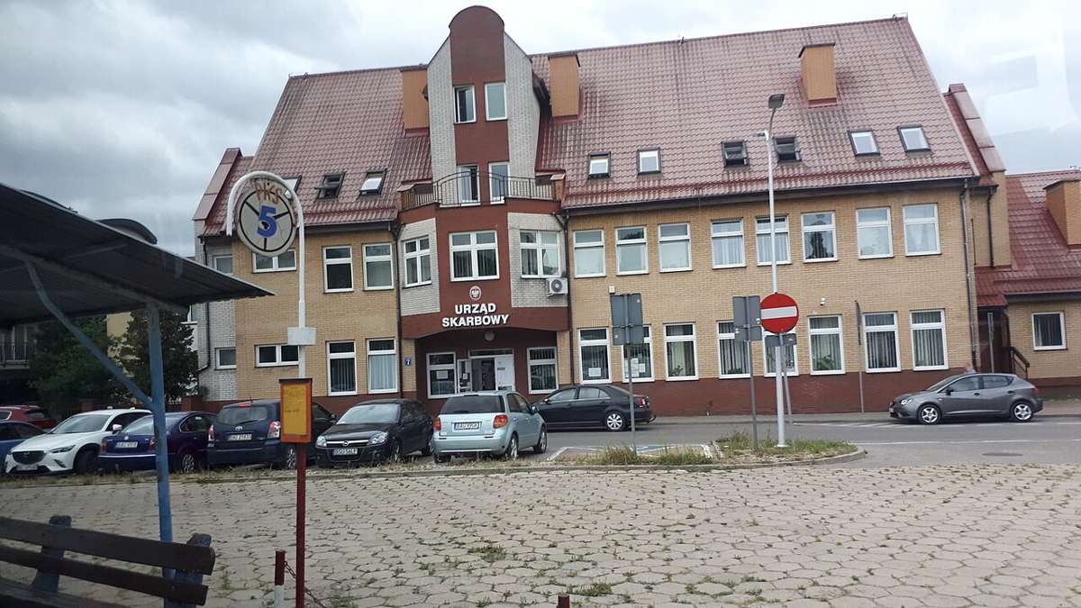 Urząd Skarbowy tax office building in Augustów, Poland
