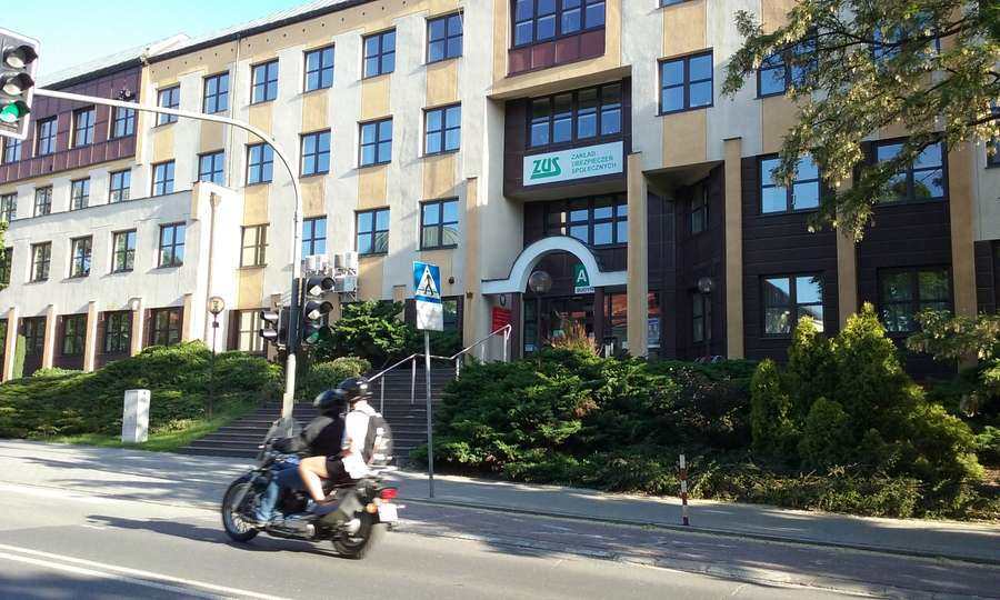 The Social Insurance Institution (ZUS) building in Tomaszow Mazowiecki - sick pay in Poland is paid by the employer first, then by ZUS