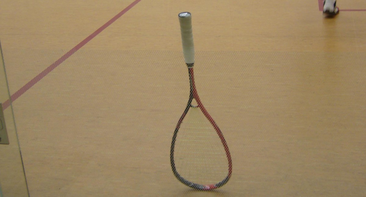 Squash racket photographed in November 2007
