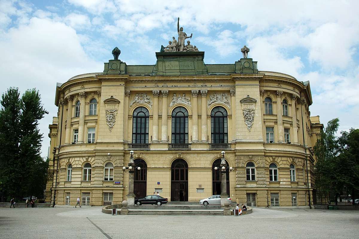 The Main Building of Warsaw University of Technology on Plac Politechniki