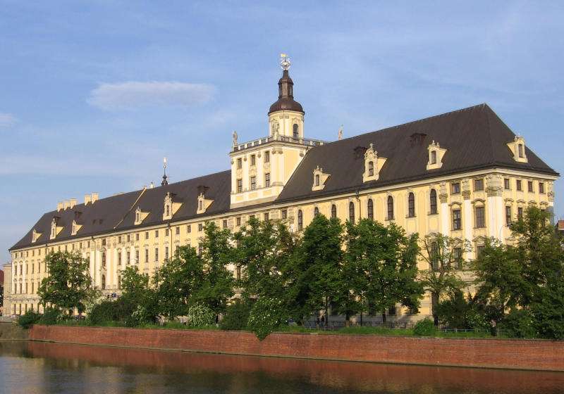 The University of Wroclaw on the Odra river