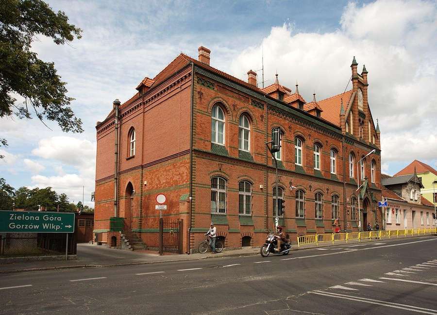 A Poczta Polska post office in Miedzyrzecz - returns and complaints in Poland often end at a counter like this one