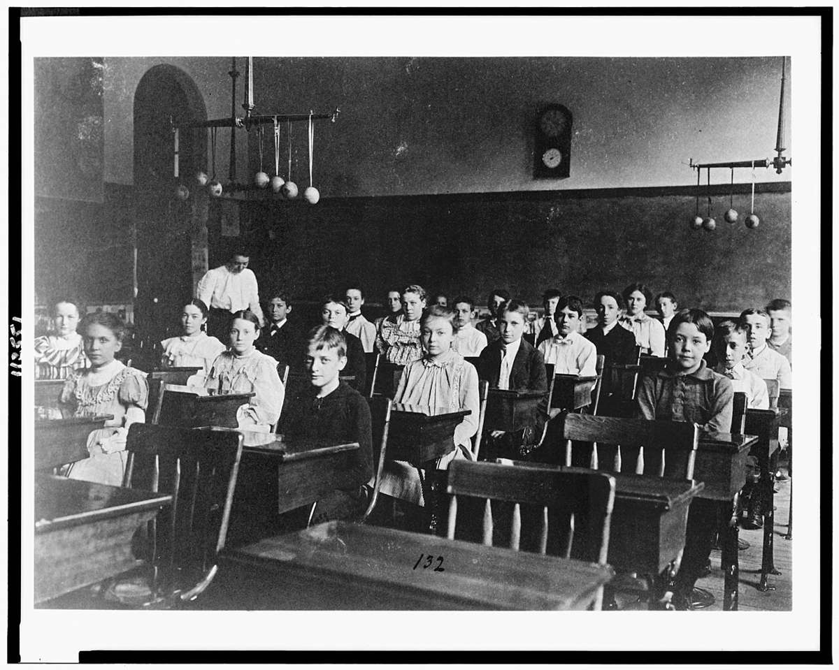 Textbooks in school use