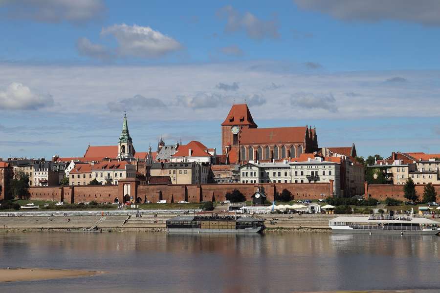 Torun Old Town panorama across the Vistula