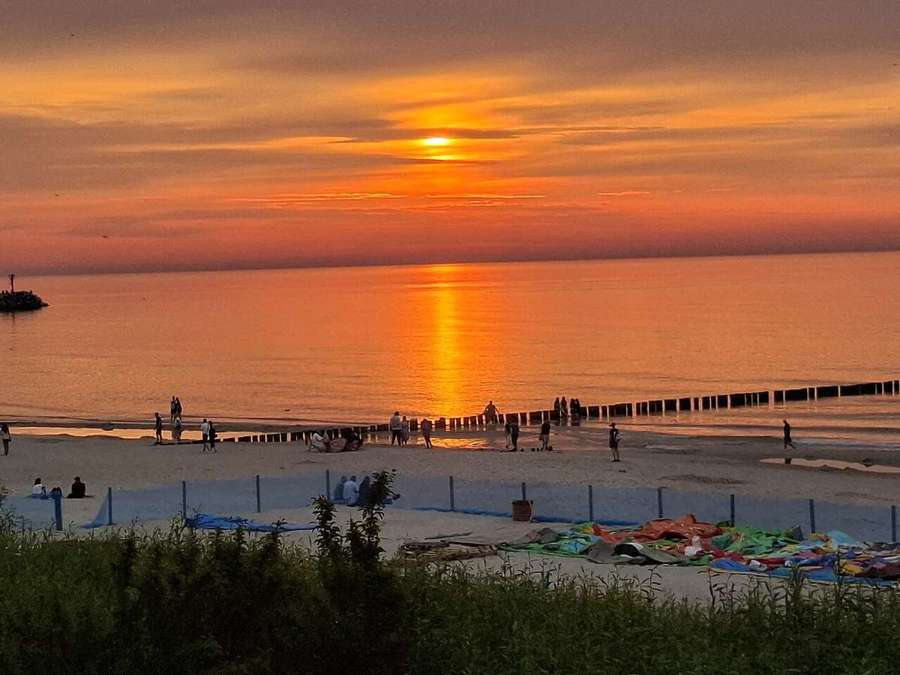 Calm Baltic Sea at Ustka beach