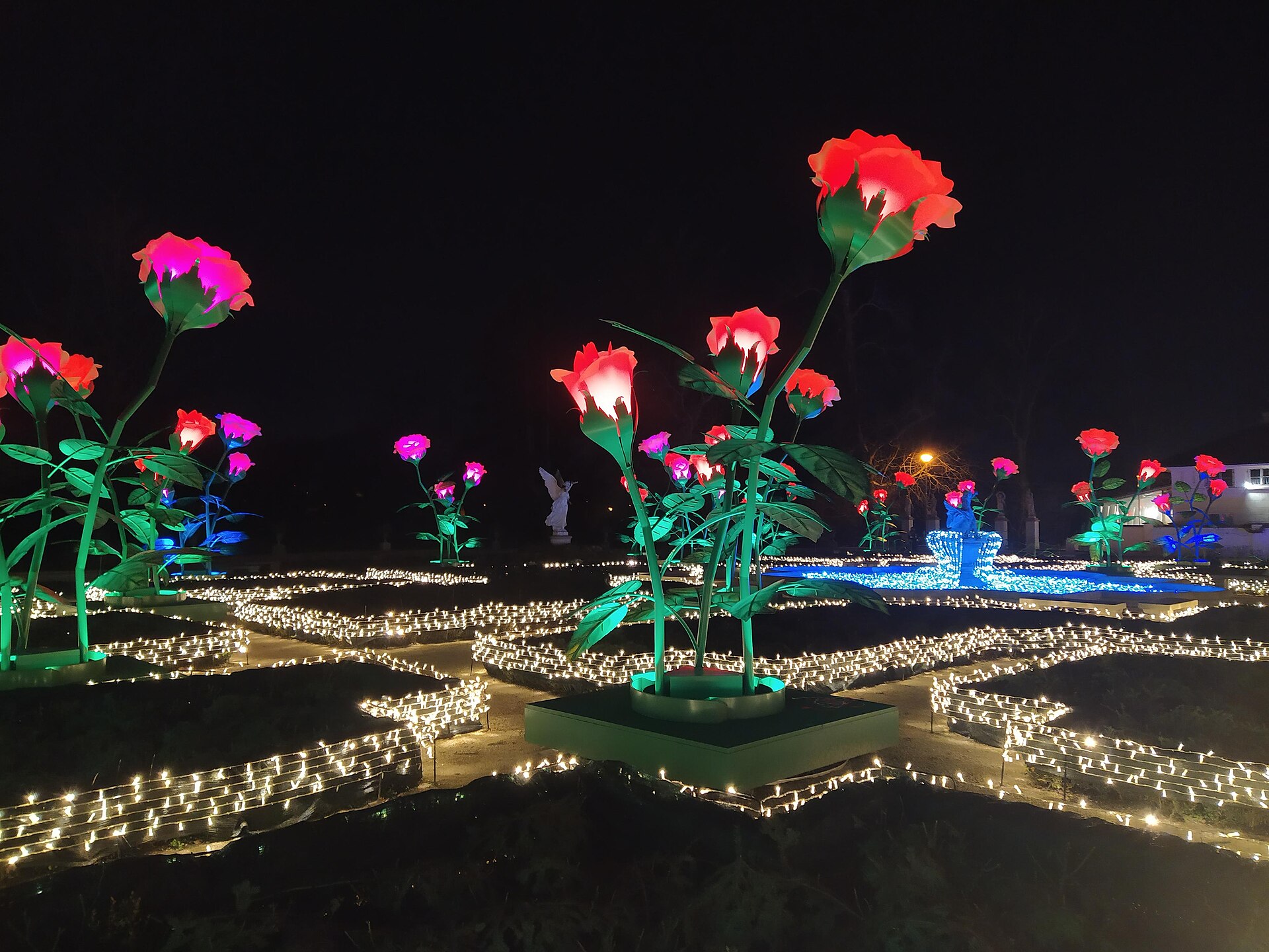 The rose parterre of Wilanów's Royal Garden of Light in a past edition, December 2022