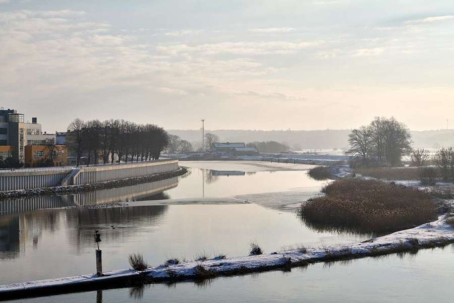 Border bridge in Słubice, Poland