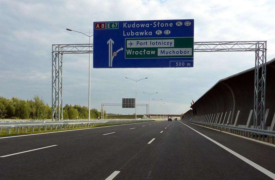 Wrocław motorway ring road near the airport